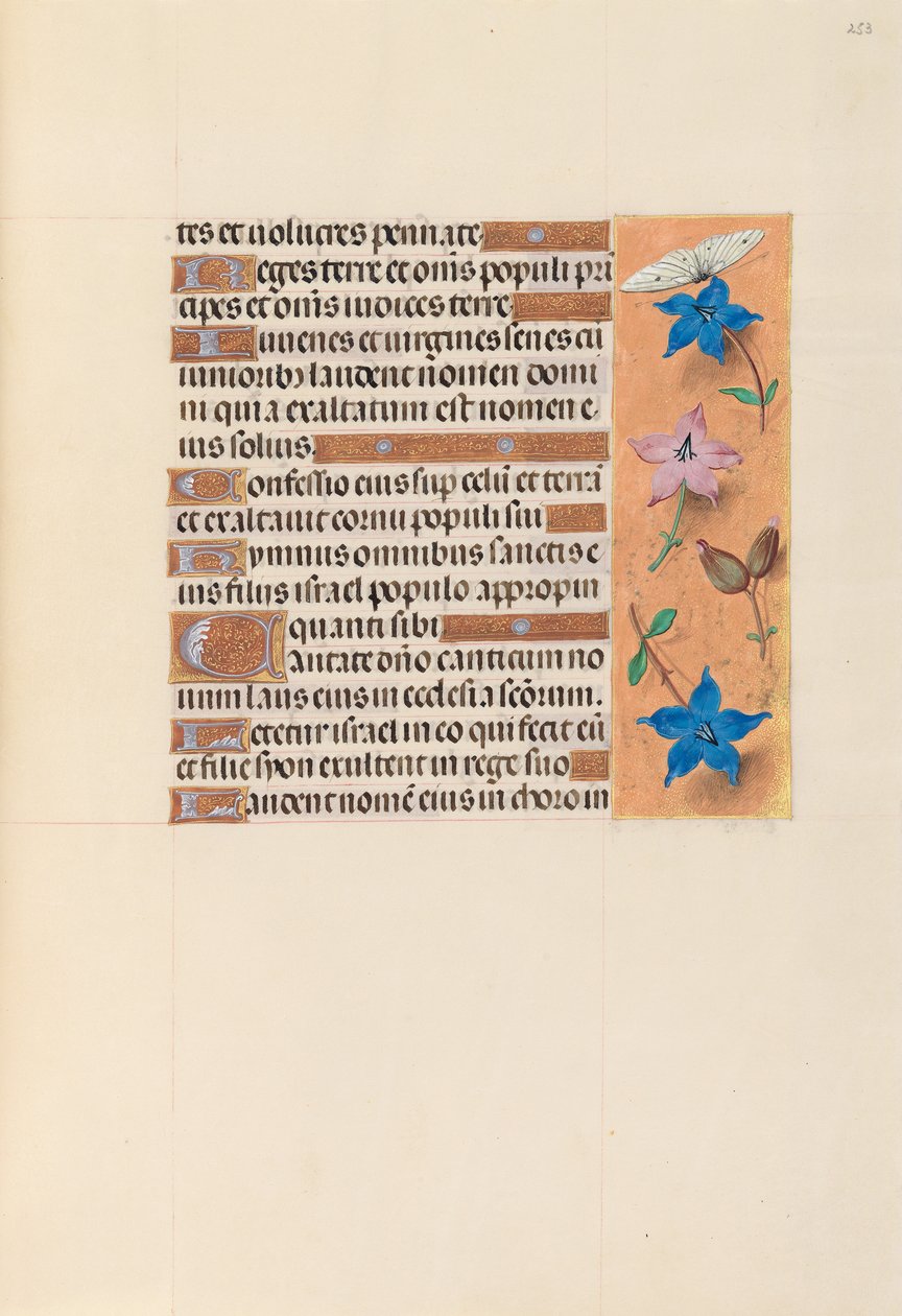 Kuningatar Isabella Katolisen, Espanjan kuningatar: Fol. 253r, c. 1500. tekijältä Master of the First Prayerbook of Maximillian