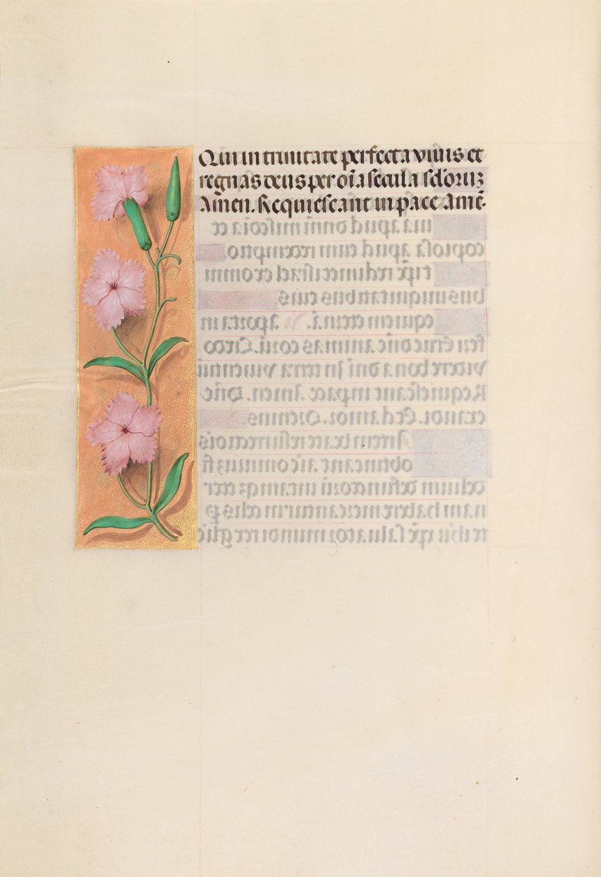 Kuningatar Isabella Katolisen, Espanjan kuningatar: Fol. 256v, Neitsyt ja lapsi, n. 1500. tekijältä Master of the First Prayerbook of Maximillian