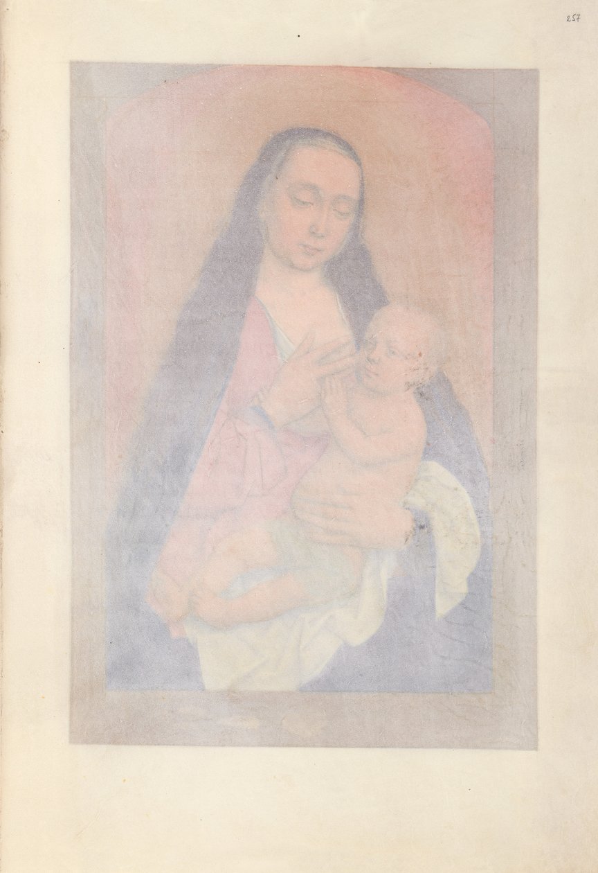 Kuningatar Isabella Katolisen, Espanjan kuningatar: Fol. 257r, c. 1500. tekijältä Master of the First Prayerbook of Maximillian