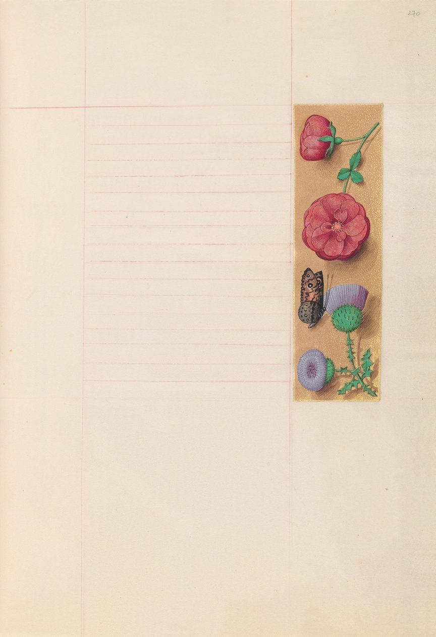 Espanjan kuningattaren Isabella katolisen tunteja:  Fol. 270r tekijältä Master of the First Prayerbook of Maximillian