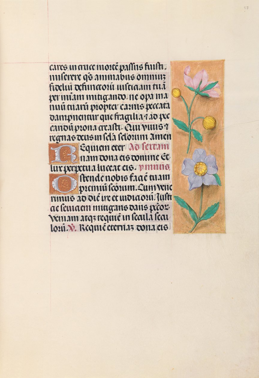 Kuningatar Isabella Katolisen, Espanjan kuningatar: Fol. 27r, c. 1500. tekijältä Master of the First Prayerbook of Maximillian