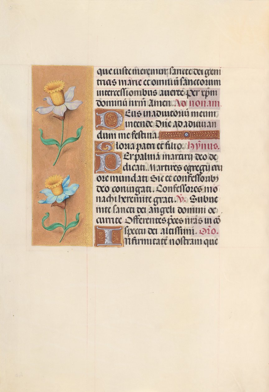 Kuningatar Isabella Katolisen, Espanjan kuningatar: Fol. 40v, c. 1500. tekijältä Master of the First Prayerbook of Maximillian