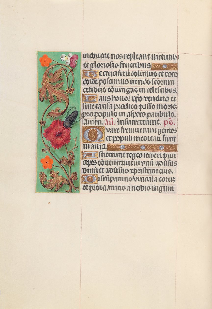 Kuningatar Isabella Katolisen, Espanjan kuningatar: Fol. 52v, c. 1500. tekijältä Master of the First Prayerbook of Maximillian