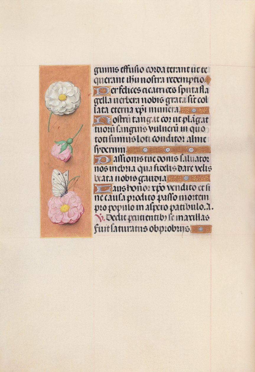 Kuningatar Isabella Katolisen, Espanjan kuningatar: Fol. 58v, c. 1500. tekijältä Master of the First Prayerbook of Maximillian