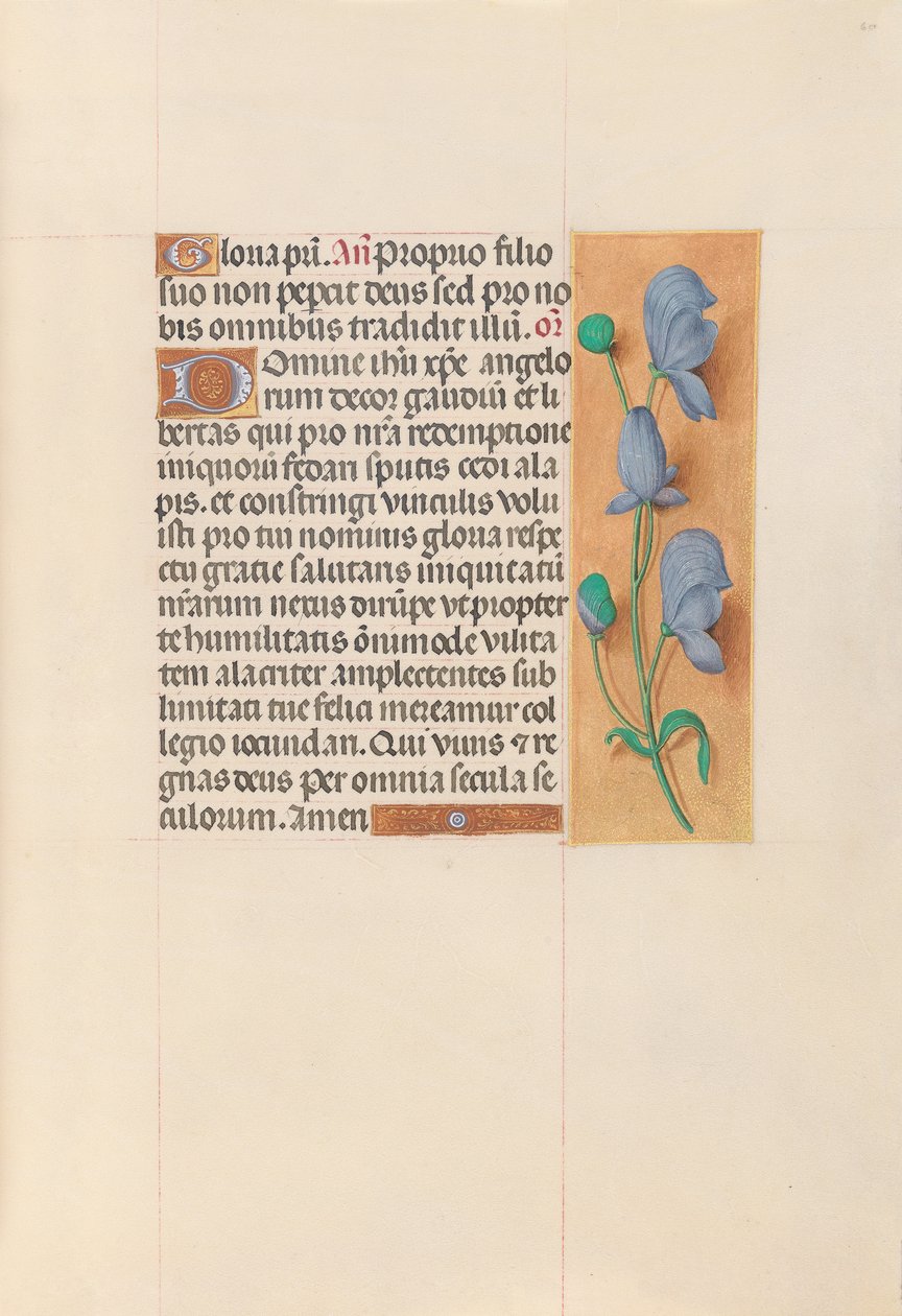 Kuningatar Isabella Katolisen, Espanjan kuningatar: Fol. 60r, c. 1500. tekijältä Master of the First Prayerbook of Maximillian