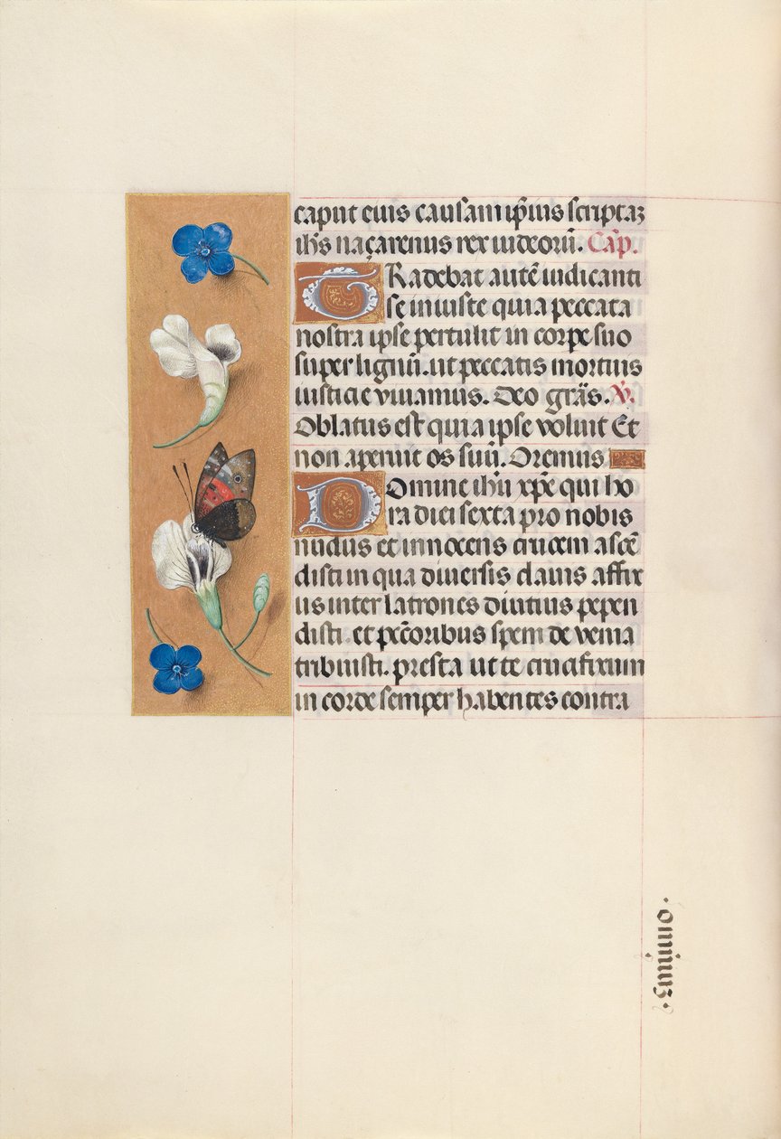 Espanjan kuningattaren Isabella katolisen tunteja:  Fol. 67v tekijältä Master of the First Prayerbook of Maximillian