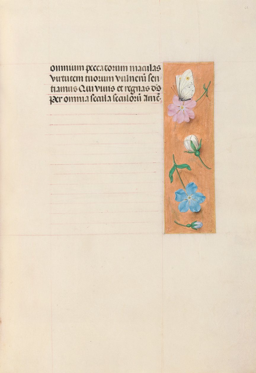Kuningatar Isabella Katolisen, Espanjan kuningatar: Fol. 68r, c. 1500. tekijältä Master of the First Prayerbook of Maximillian