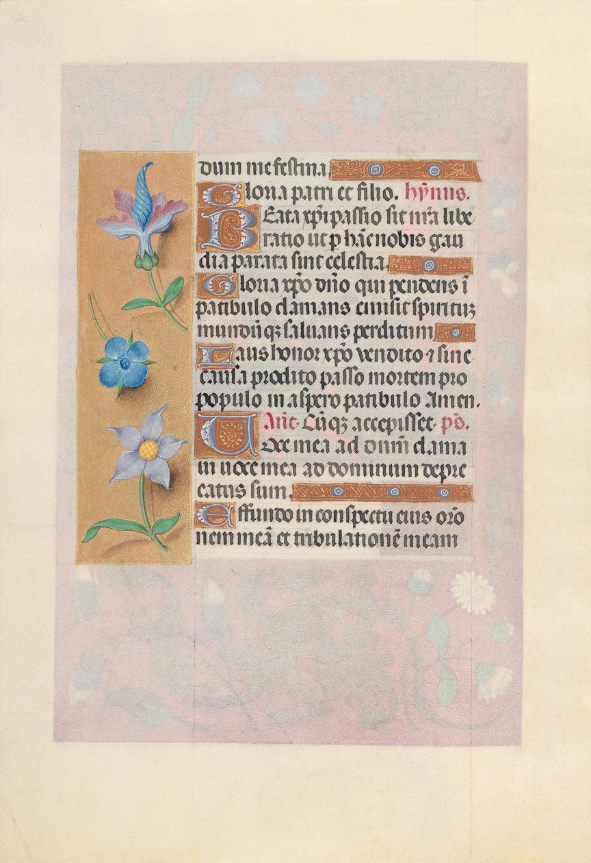 Kuningatar Isabella Katolisen, Espanjan kuningatar: Fol. 69v, c. 1500. tekijältä Master of the First Prayerbook of Maximillian