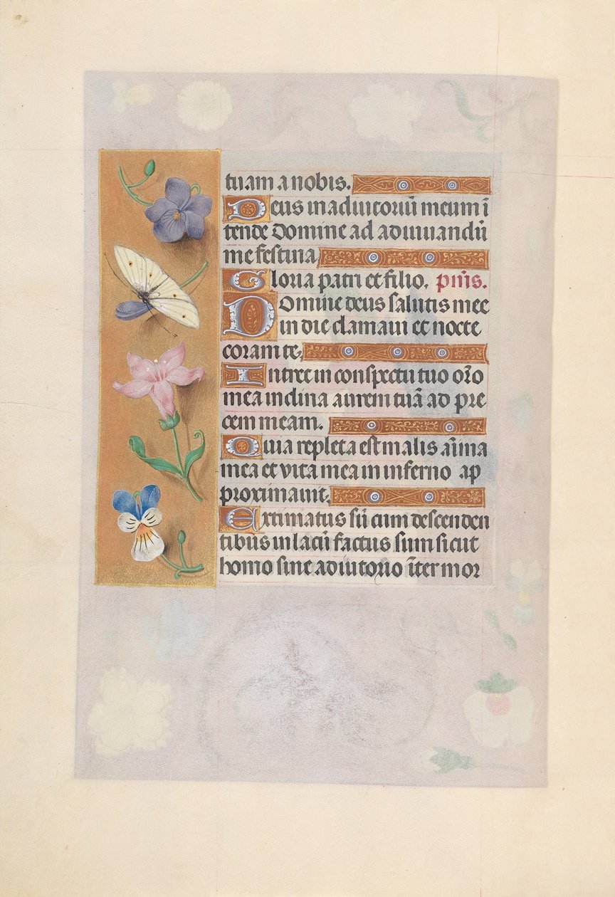 Kuningatar Isabella Katolisen, Espanjan kuningatar: Fol. 77v, c. 1500. tekijältä Master of the First Prayerbook of Maximillian