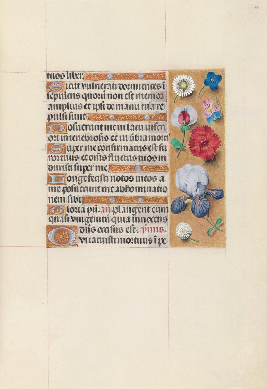 Kuningatar Isabella Katolisen, Espanjan kuningatar: Fol. 78r, c. 1500. tekijältä Master of the First Prayerbook of Maximillian