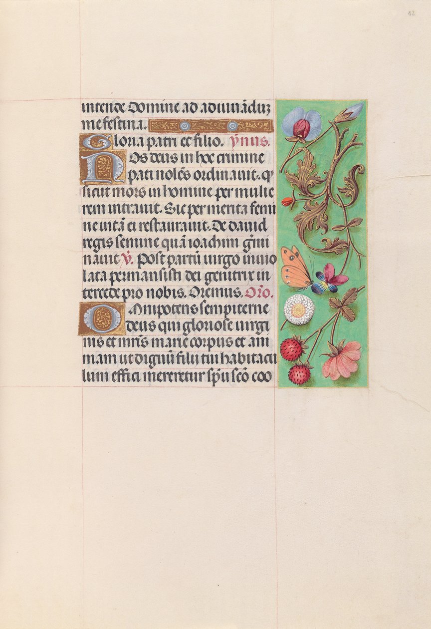 Kuningatar Isabella Katolisen, Espanjan kuningatar: Fol. 82r, c. 1500. tekijältä Master of the First Prayerbook of Maximillian