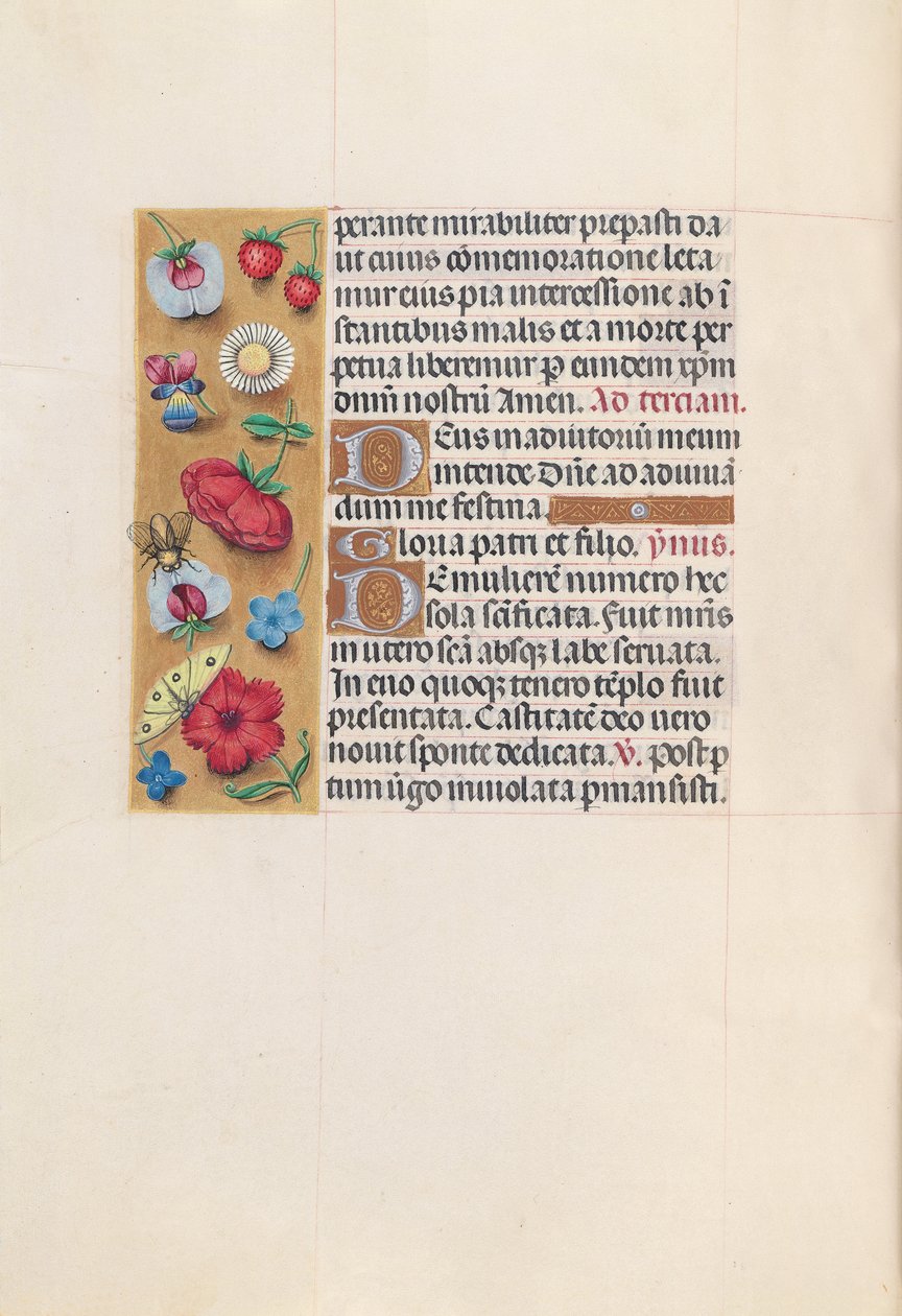Kuningatar Isabella Katolisen, Espanjan kuningatar: Fol. 82v, c. 1500. tekijältä Master of the First Prayerbook of Maximillian