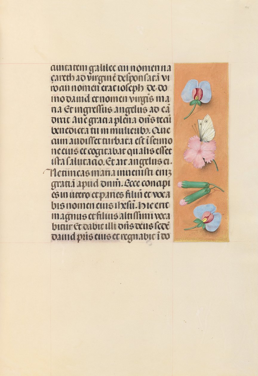Kuningatar Isabella Katolisen, Espanjan kuningatar: Fol. 94r, c. 1500. tekijältä Master of the First Prayerbook of Maximillian
