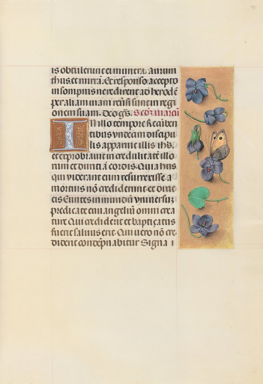 Kuningatar Isabella Katolisen, Espanjan kuningatar: Fol. 96r, c. 1500. tekijältä Master of the First Prayerbook of Maximillian