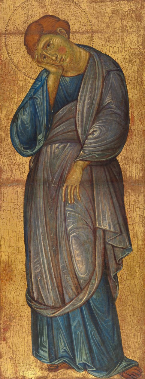 Sureva evankelista Johannes tekijältä Master of the Franciscan Crucifixes