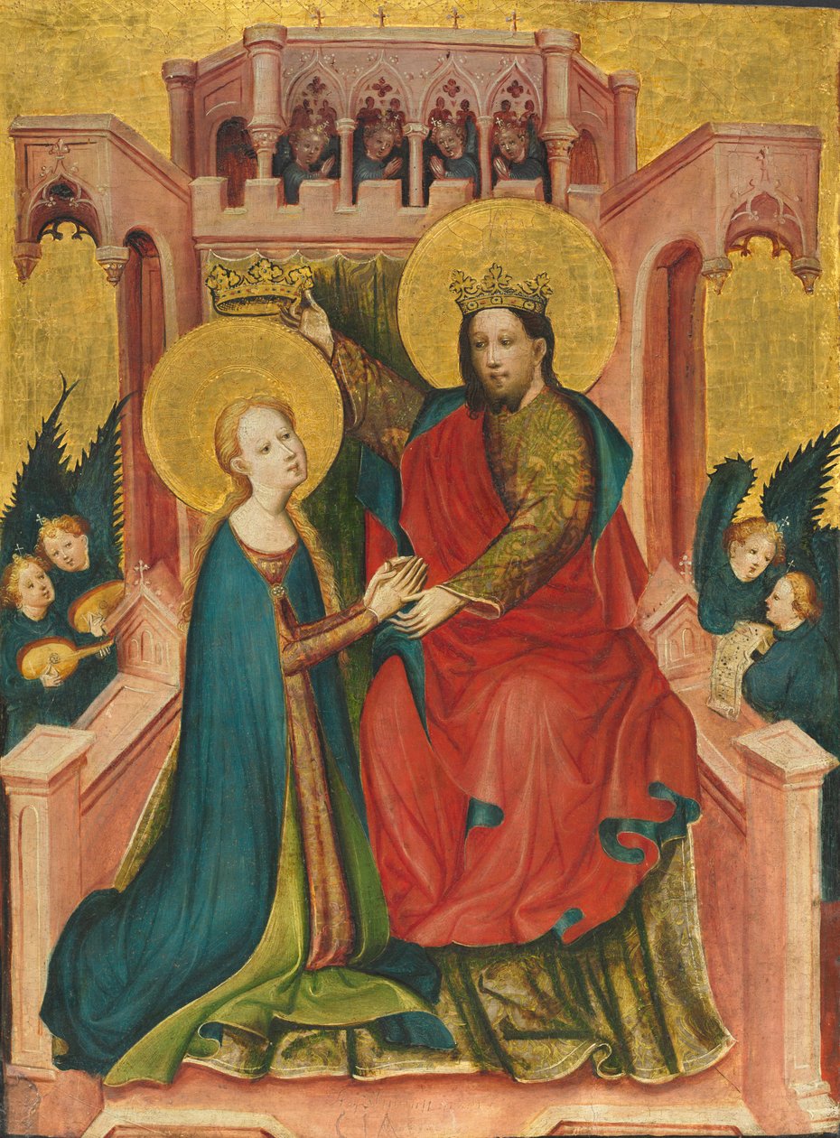 Neitsyen kruunaus tekijältä Master of the Fröndenberg Altarpiece