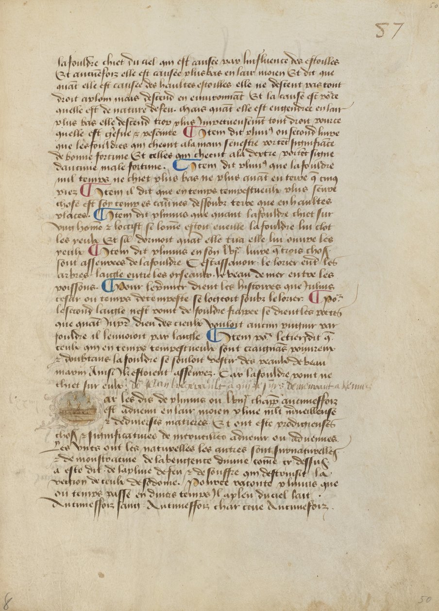 Historiated Initial P: Rupikonnien, sammakoiden ja syöpäläisten kaatosade tekijältä Master of the Geneva Boccaccio