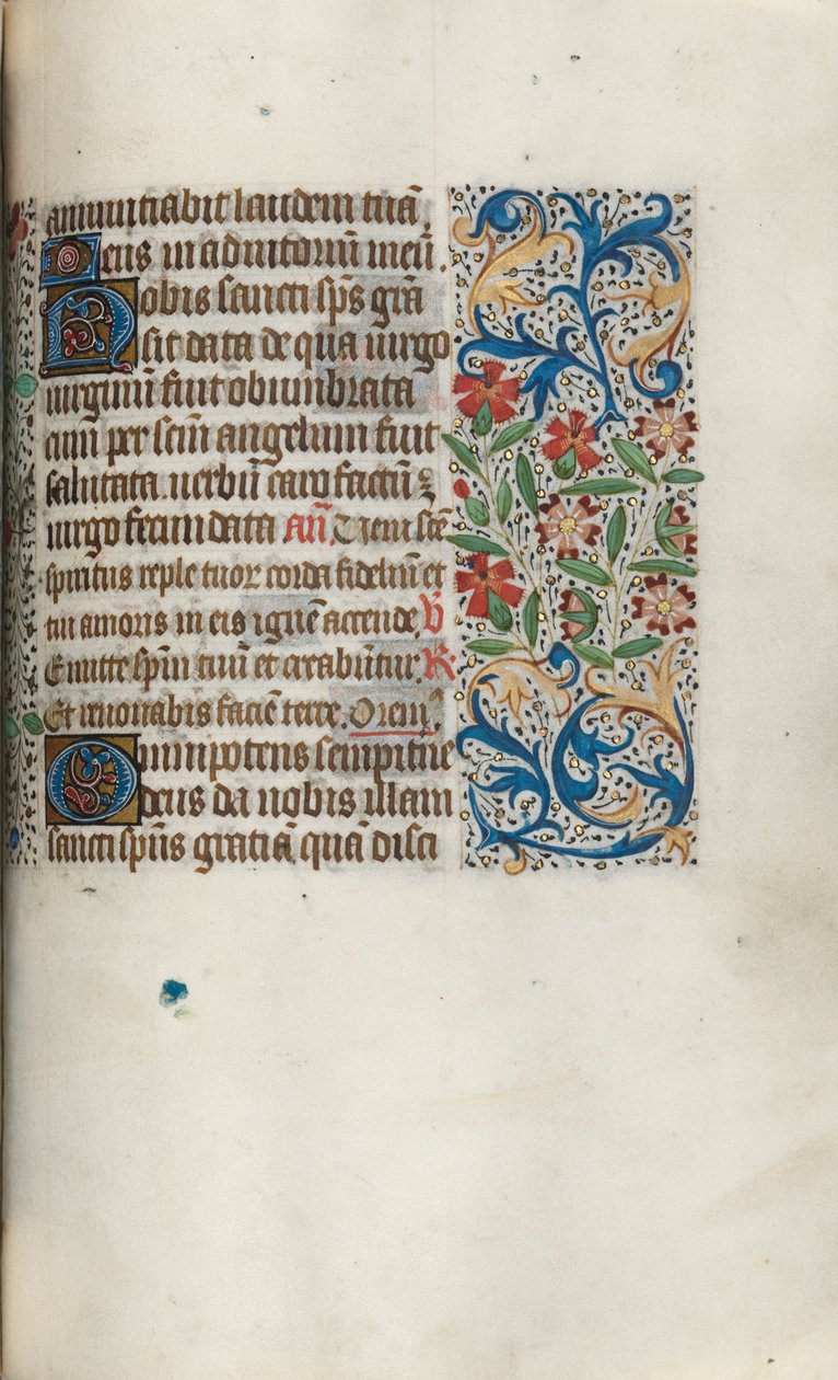 Tuntikirja Rouenin käyttö: fol. 100r, c. 1470. tekijältä Master of the Geneva Latini