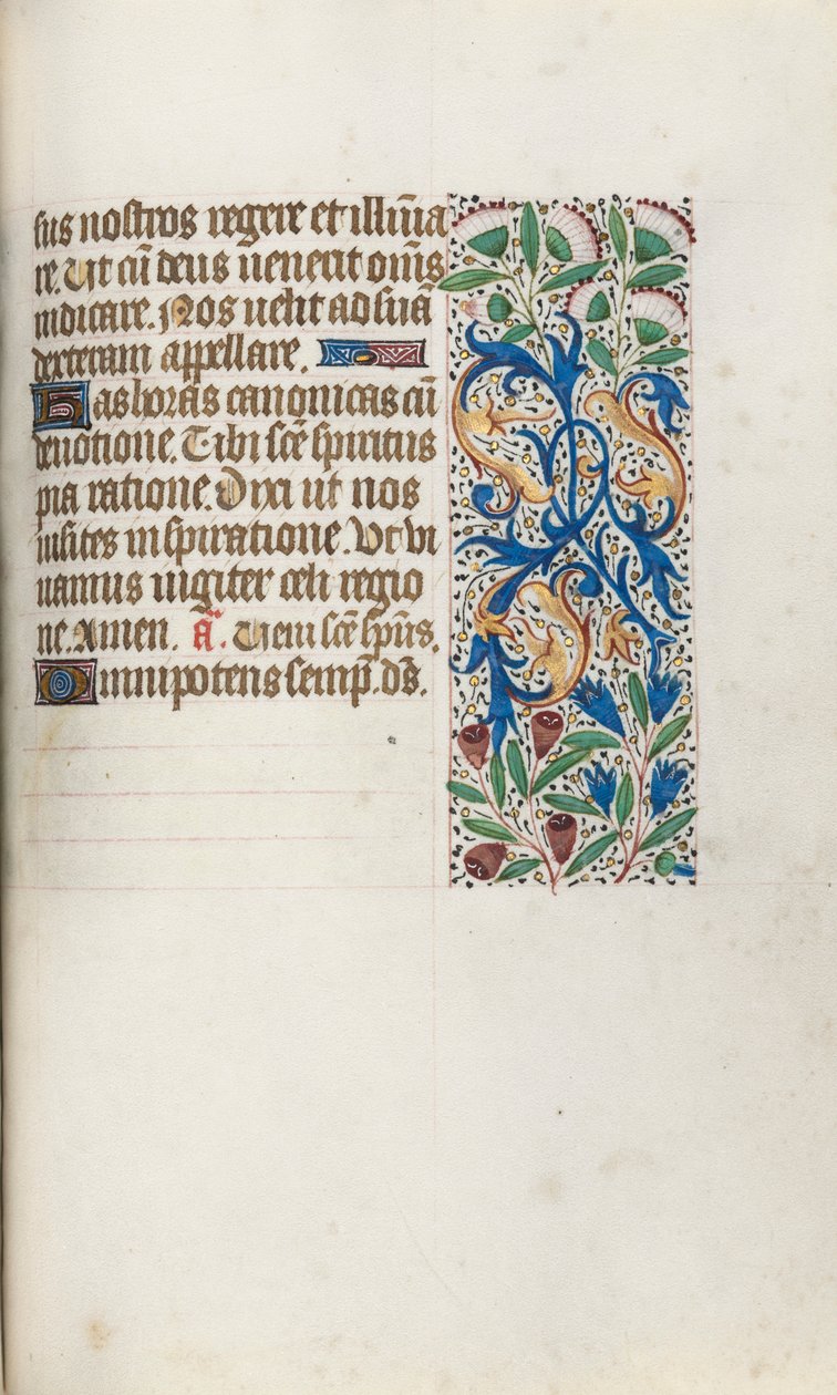 Tuntikirja Rouenin käyttö: fol. 102r, c. 1470. tekijältä Master of the Geneva Latini
