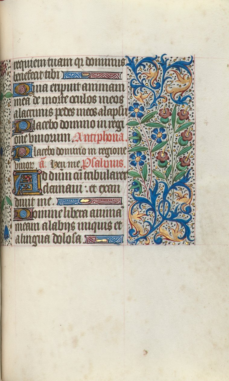 Tuntikirja Rouenin käyttö: fol. 104r, c. 1470. tekijältä Master of the Geneva Latini