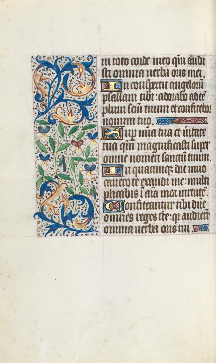 Tuntikirja Rouenin käyttö: fol. 106r, c. 1470. tekijältä Master of the Geneva Latini