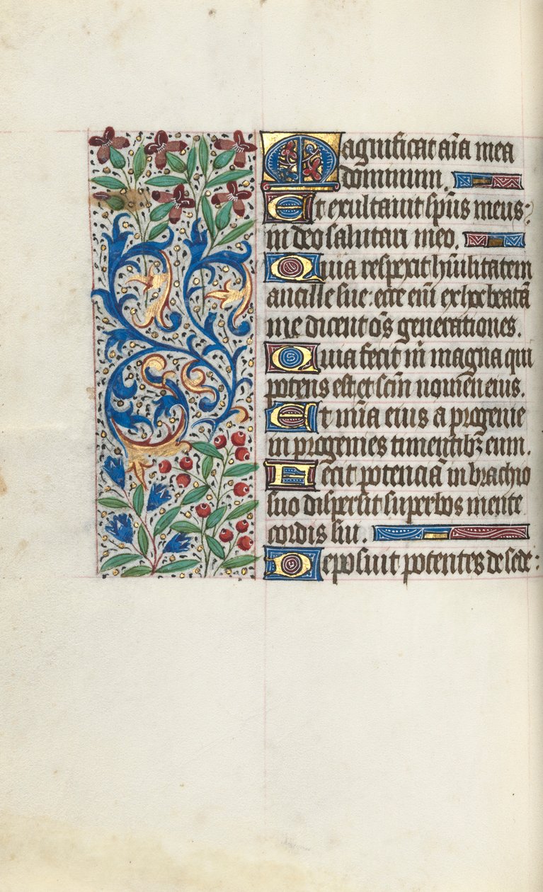 Tuntikirja Rouenin käyttö: fol. 107v, c. 1470. tekijältä Master of the Geneva Latini