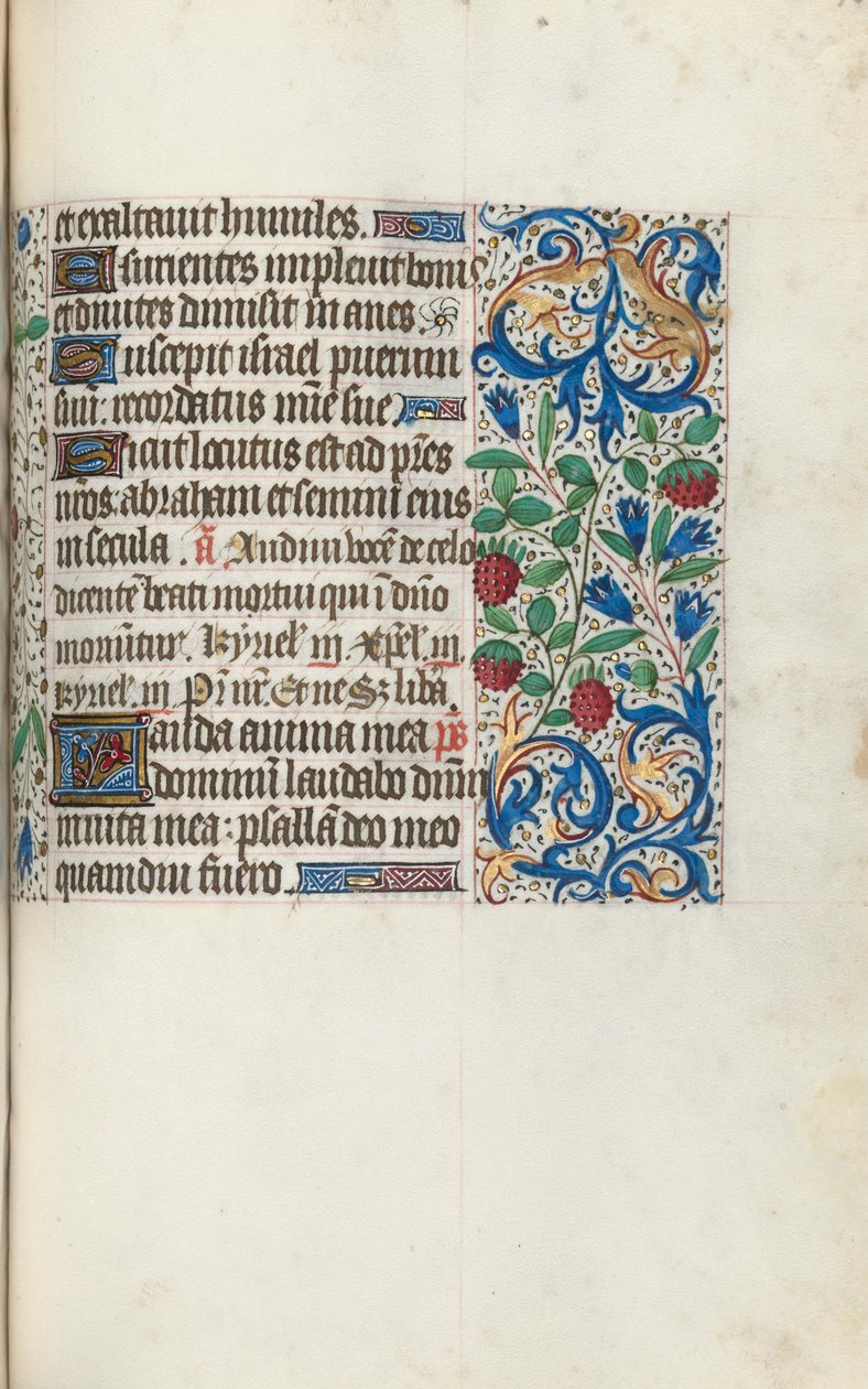 Tuntikirja Rouenin käyttö: fol. 108r, c. 1470. tekijältä Master of the Geneva Latini