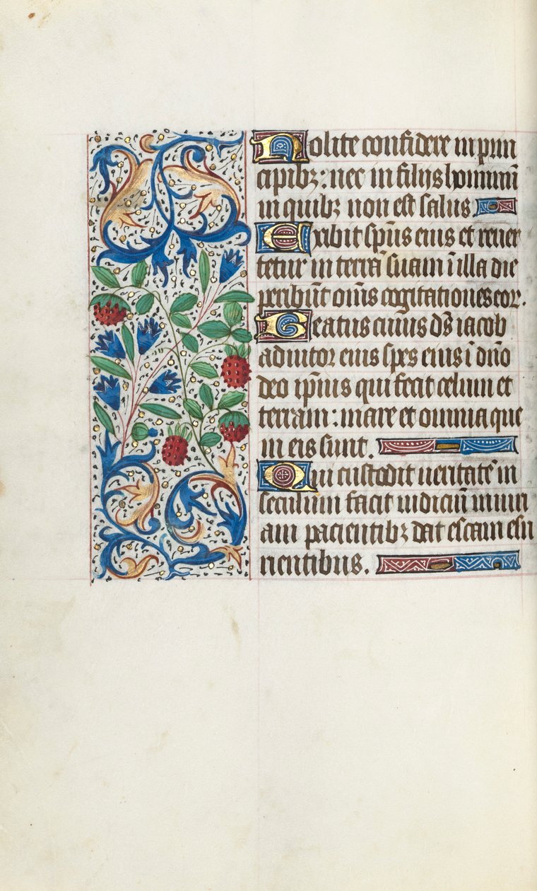 Tuntikirja Rouenin käyttö: fol. 108v, c. 1470. tekijältä Master of the Geneva Latini