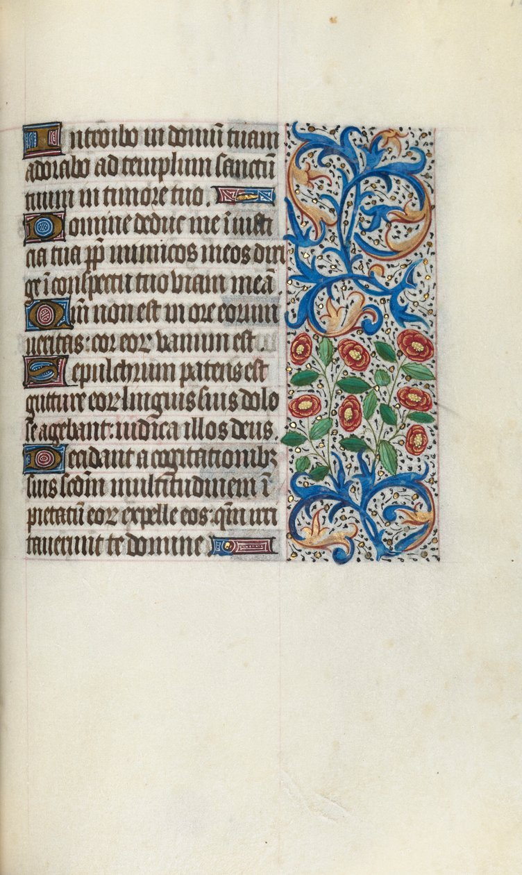 Tuntikirja Rouenin käyttö: fol. 111r, c. 1470. tekijältä Master of the Geneva Latini