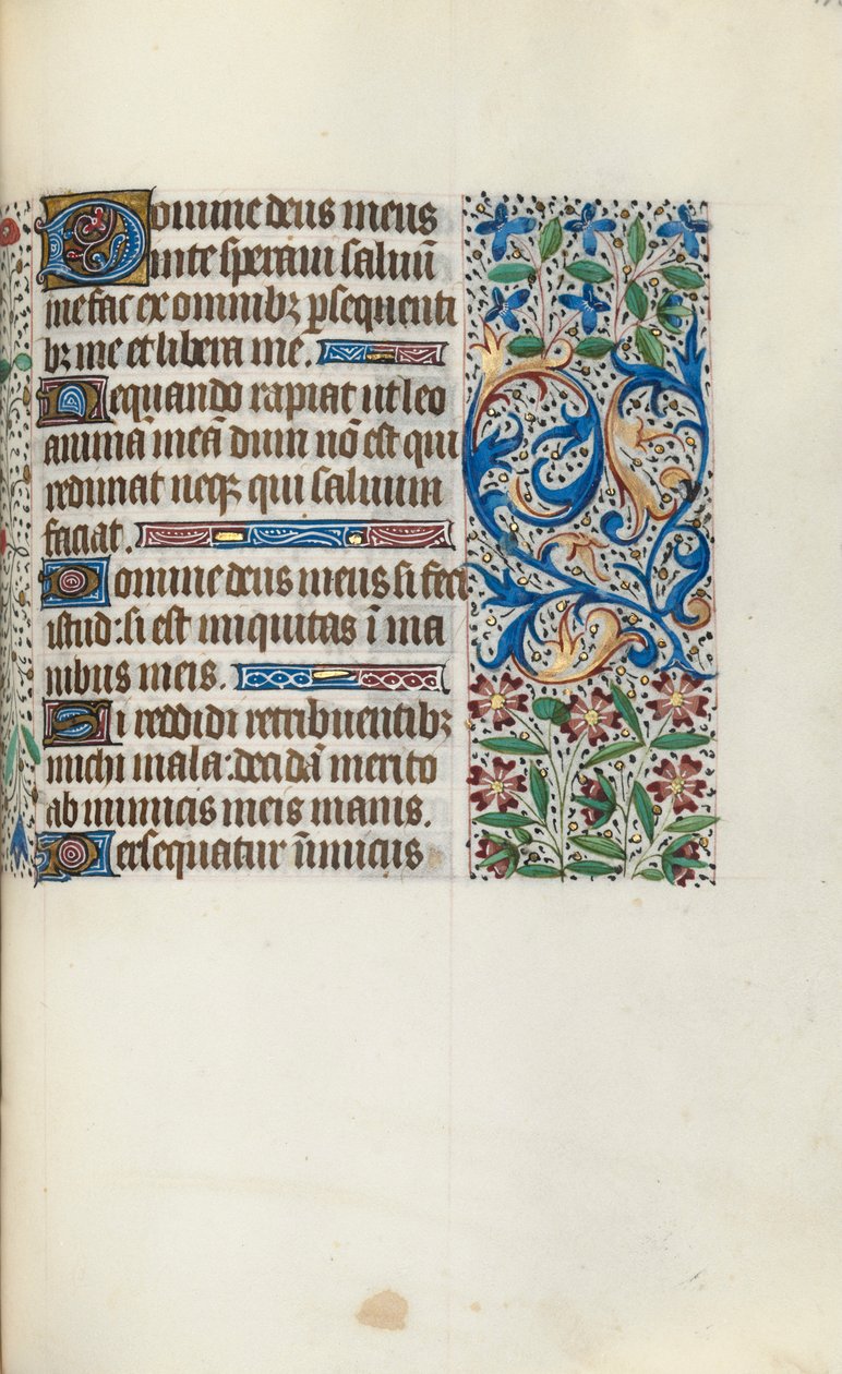 Tuntikirja Rouenin käyttö: fol. 113r, c. 1470. tekijältä Master of the Geneva Latini