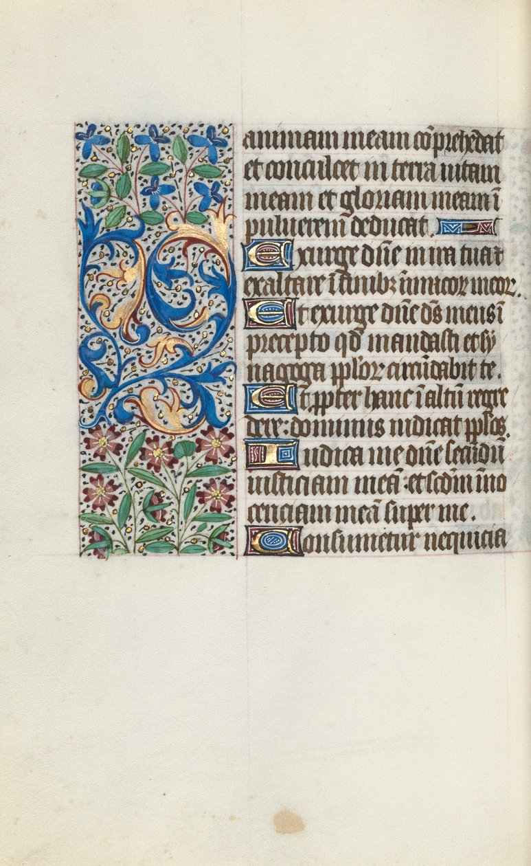 Tuntikirja Rouenin käyttö: fol. 113v, c. 1470. tekijältä Master of the Geneva Latini