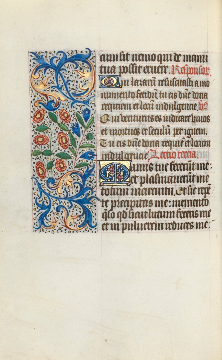 Tuntikirja Rouenin käyttö: fol. 116v, c. 1470. tekijältä Master of the Geneva Latini