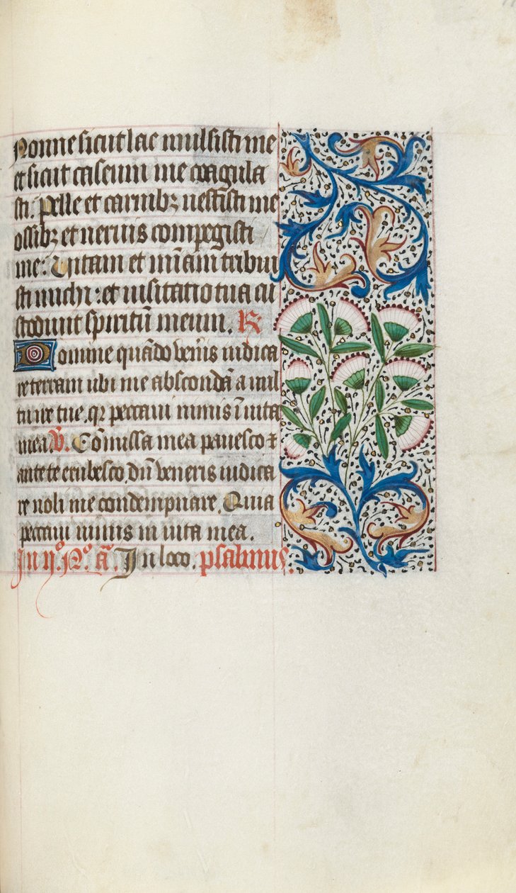 Tuntikirja Rouenin käyttö: fol. 117r, c. 1470. tekijältä Master of the Geneva Latini