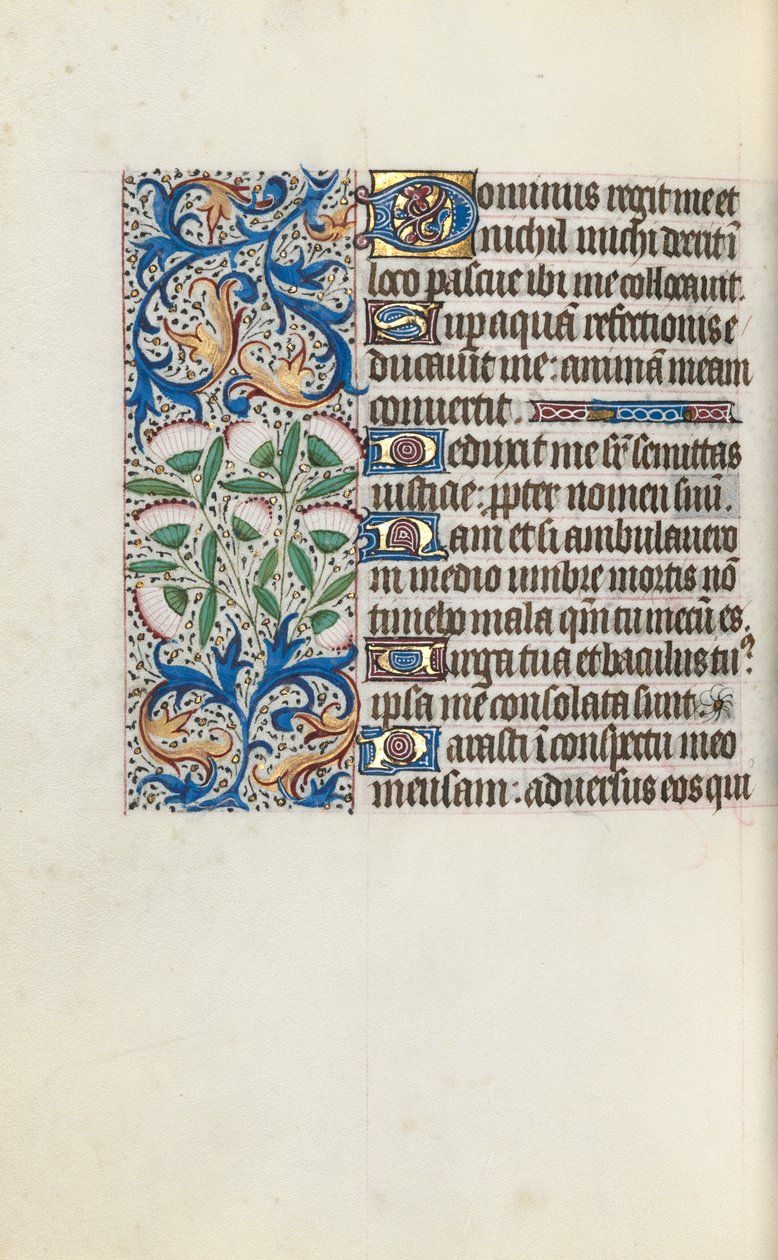Tuntikirja Rouenin käyttö: fol. 117v, c. 1470. tekijältä Master of the Geneva Latini