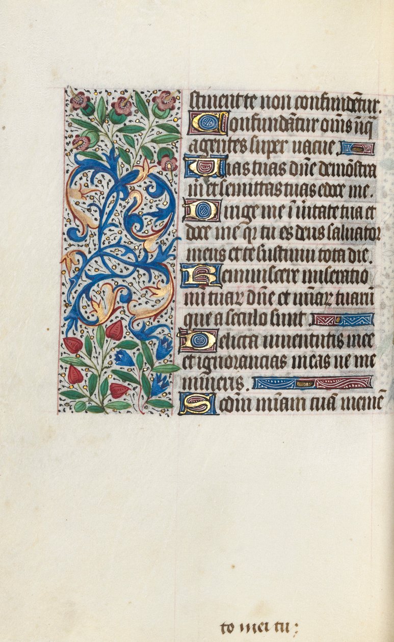 Tuntikirja Rouenin käyttö: fol. 118v, c. 1470. tekijältä Master of the Geneva Latini