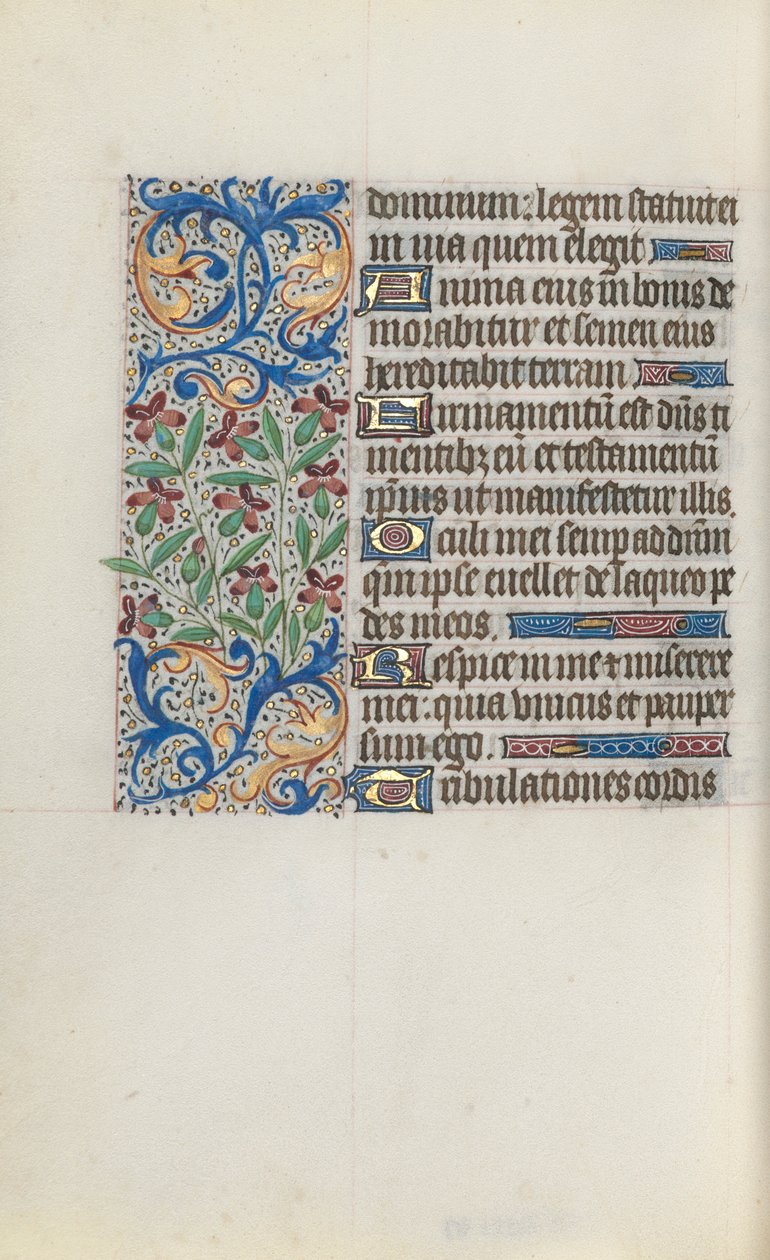 Tuntikirja Rouenin käyttö: fol. 119v, c. 1470. tekijältä Master of the Geneva Latini