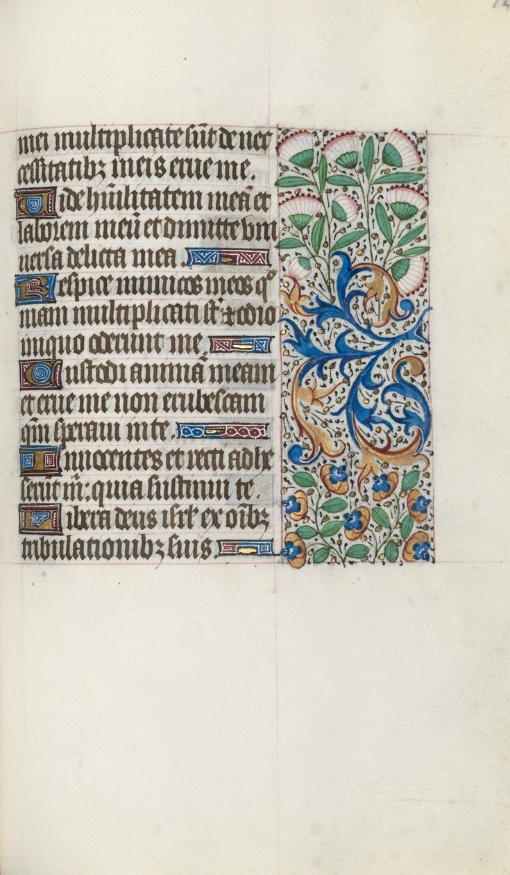 Tuntikirja Rouenin käyttö: fol. 120r, c. 1470. tekijältä Master of the Geneva Latini
