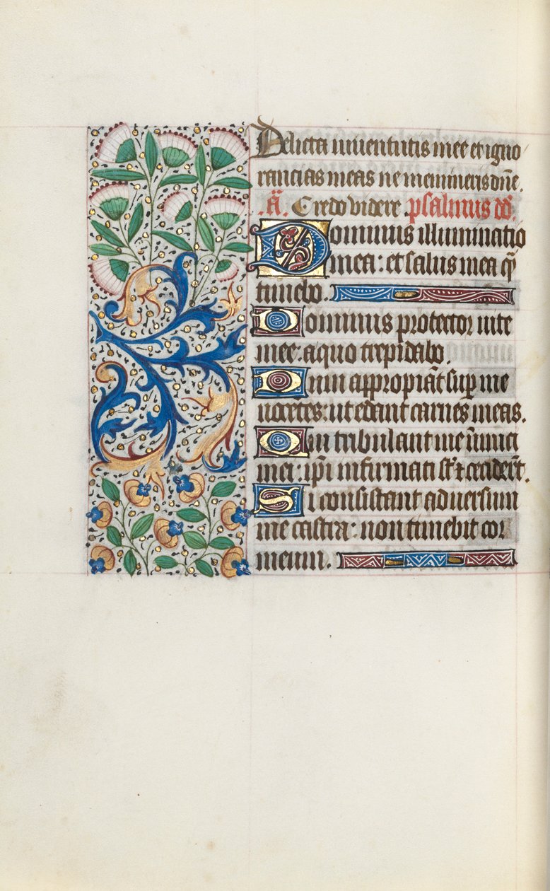 Tuntikirja Rouenin käyttö: fol. 120v, c. 1470. tekijältä Master of the Geneva Latini