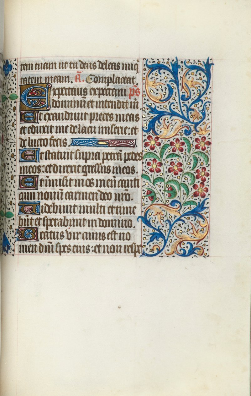 Tuntikirja Rouenin käyttö: fol. 125r, c. 1470. tekijältä Master of the Geneva Latini