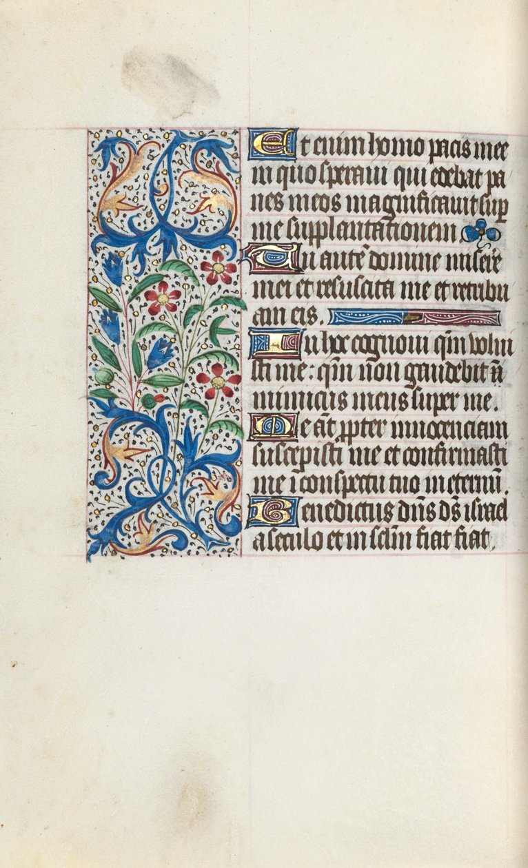 Tuntikirja Rouenin käyttö: fol. 128v, c. 1470. tekijältä Master of the Geneva Latini