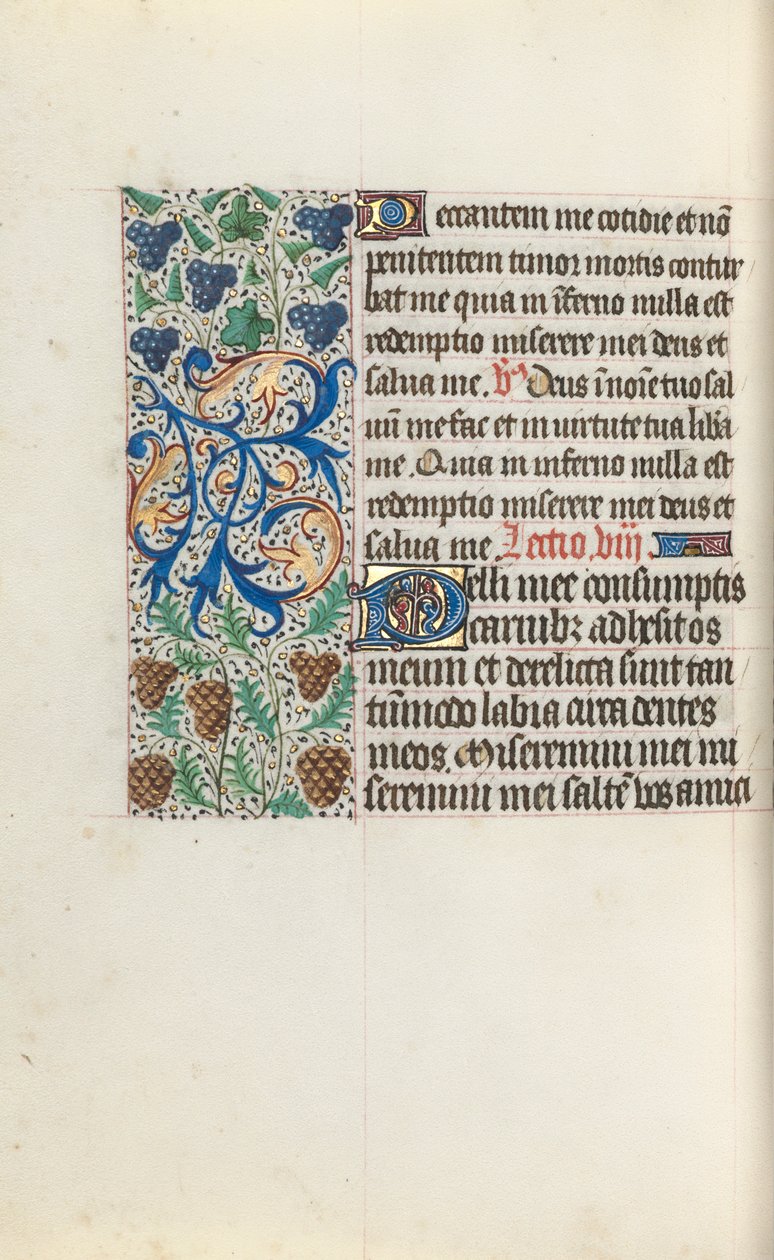 Tuntikirja Rouenin käyttö: fol. 131v, c. 1470. tekijältä Master of the Geneva Latini