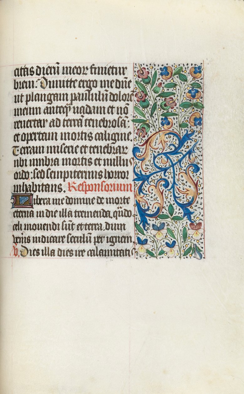 Tuntikirja Rouenin käyttö: fol. 133r, c. 1470. tekijältä Master of the Geneva Latini