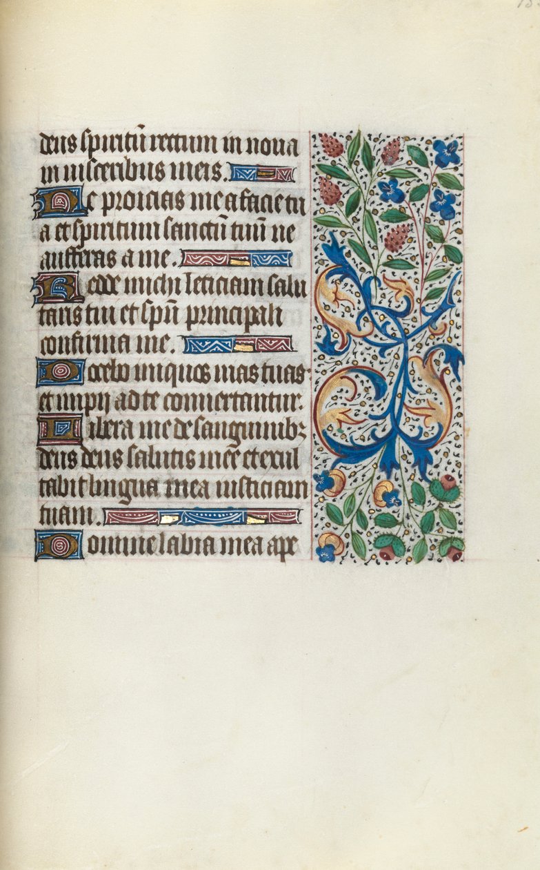 Tuntikirja Rouenin käyttö: fol. 135r, c. 1470. tekijältä Master of the Geneva Latini