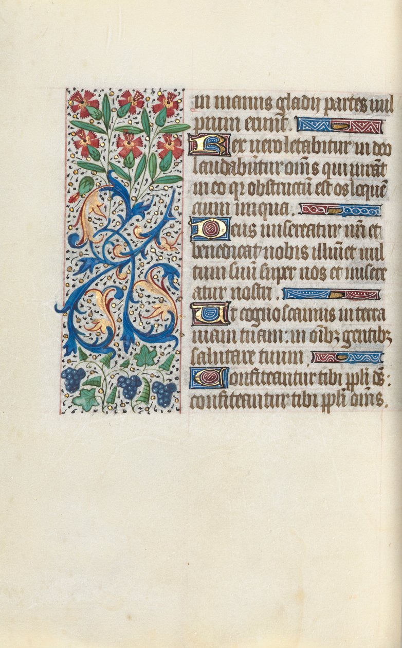 Tuntikirja Rouenin käyttö: fol. 138v, c. 1470. tekijältä Master of the Geneva Latini