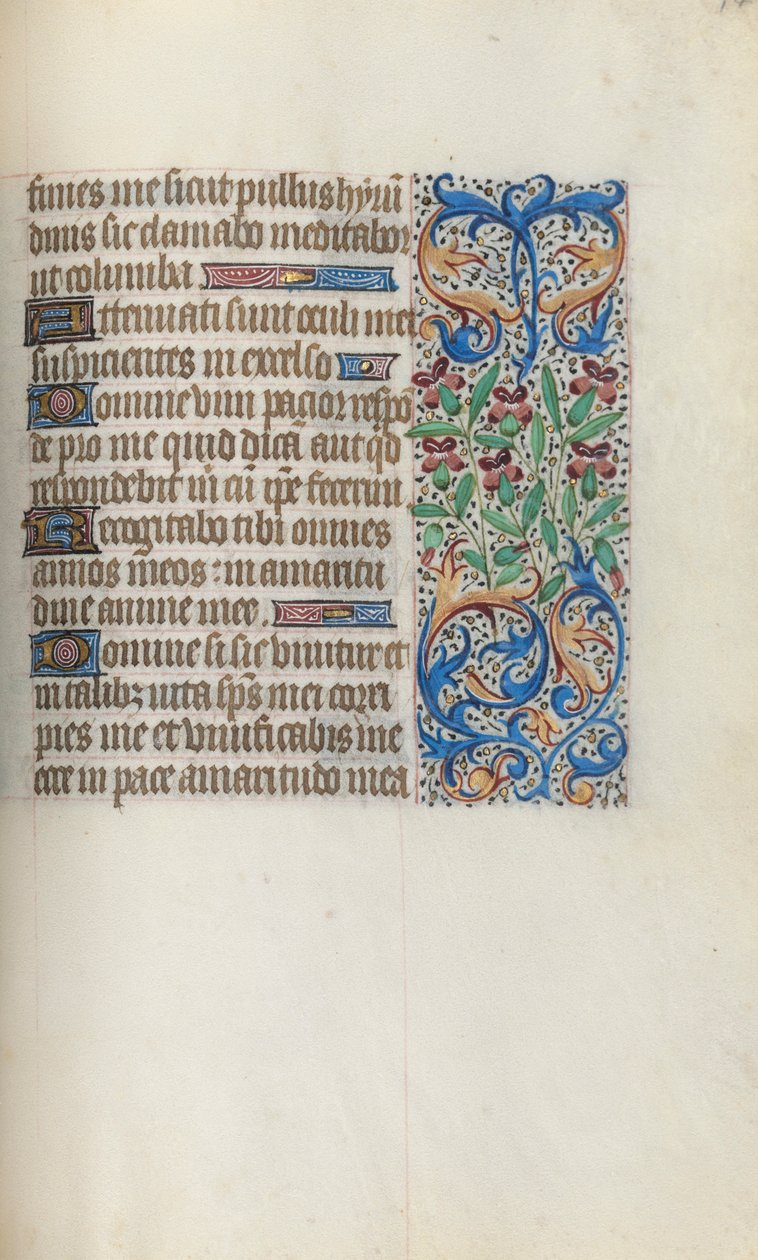 Tuntikirja Rouenin käyttö: fol. 140r, c. 1470. tekijältä Master of the Geneva Latini