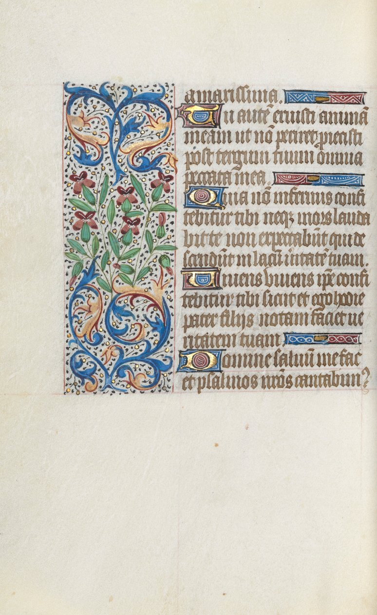 Tuntikirja Rouenin käyttö: fol. 140v, c. 1470. tekijältä Master of the Geneva Latini