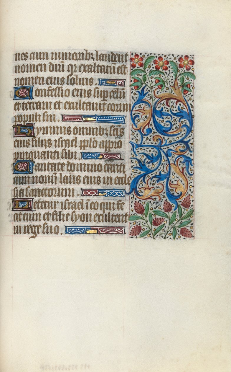 Tuntikirja Rouenin käyttö: fol. 142r, c. 1470. tekijältä Master of the Geneva Latini