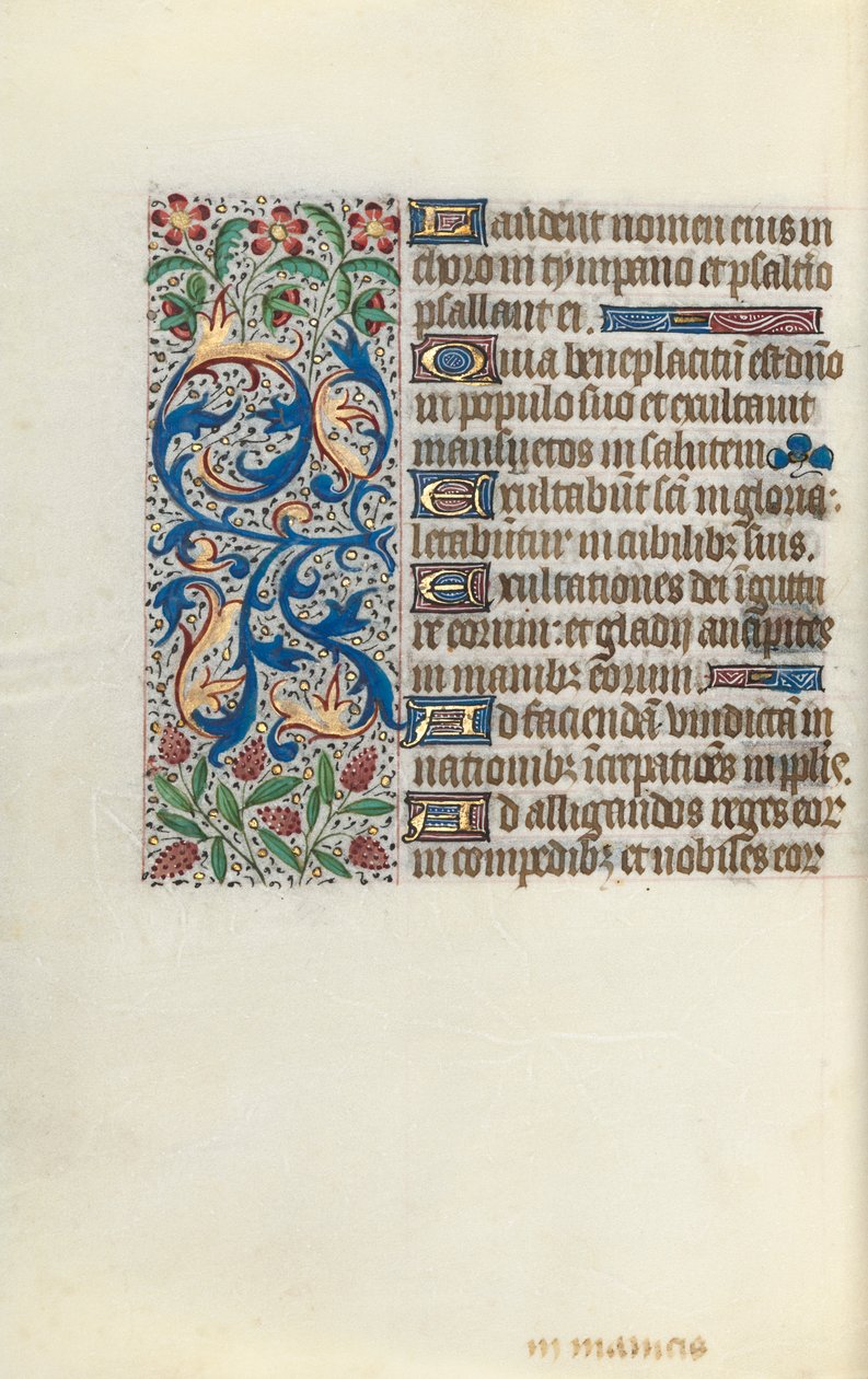 Tuntikirja Rouenin käyttö: fol. 142v, c. 1470. tekijältä Master of the Geneva Latini