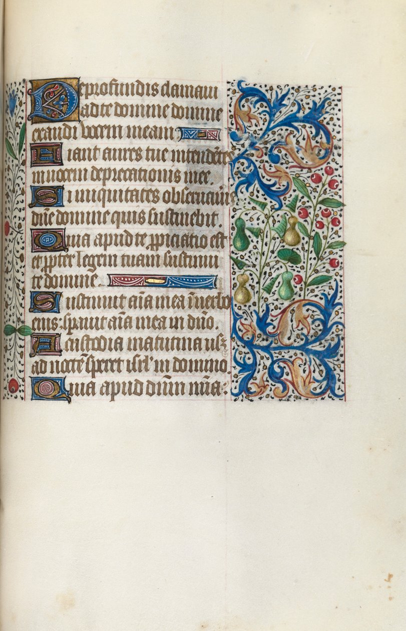 Tuntikirja Rouenin käyttö: fol. 145r, c. 1470. tekijältä Master of the Geneva Latini