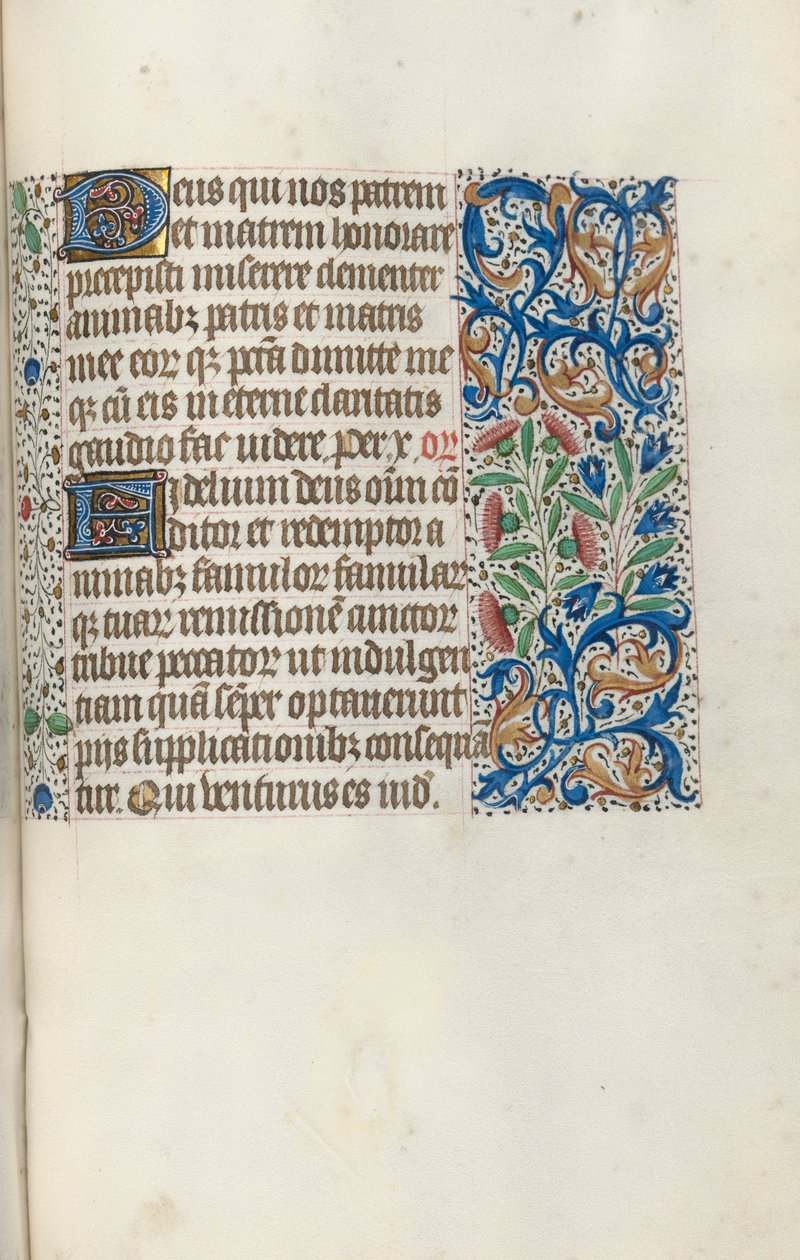 Tuntikirja Rouenin käyttö: fol. 146r, c. 1470. tekijältä Master of the Geneva Latini